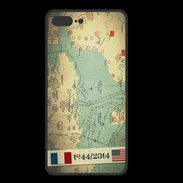 Coque  Iphone 8 Plus PREMIUM Débarquement Normandie Carte ZG