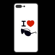 Coque  Iphone 8 Plus PREMIUM I love Lunette Fun 2