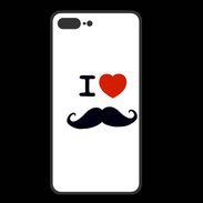 Coque  Iphone 8 Plus PREMIUM I love Moustache