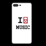 Coque  Iphone 8 Plus PREMIUM I love Music