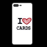 Coque  Iphone 8 Plus PREMIUM I love Poker Heart