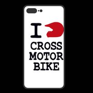 Coque  Iphone 8 Plus PREMIUM i love Cross Motor