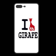 Coque  Iphone 8 Plus PREMIUM I love Girafe