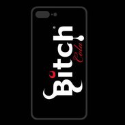 Coque  Iphone 8 Plus PREMIUM Bitch Cola fond noir