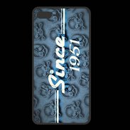 Coque  Iphone 8 Plus PREMIUM Since crane bleu 1951