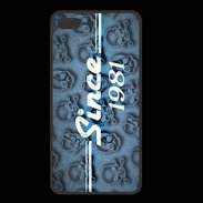 Coque  Iphone 8 Plus PREMIUM Since crane bleu 1981