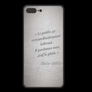 Coque  Iphone 8 Plus PREMIUM Public génie Gris Citation Oscar Wilde