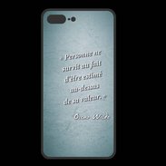 Coque  Iphone 8 Plus PREMIUM Survie valeur Turquoise Citation Oscar Wilde