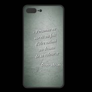 Coque  Iphone 8 Plus PREMIUM Survie valeur Vert Citation Oscar Wilde