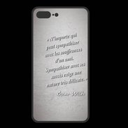 Coque  Iphone 8 Plus PREMIUM Sympathiser Gris Citation Oscar Wilde