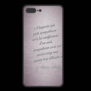 Coque  Iphone 8 Plus PREMIUM Sympathiser Rose Citation Oscar Wilde
