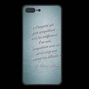 Coque  Iphone 8 Plus PREMIUM Sympathiser Turquoise Citation Oscar Wilde