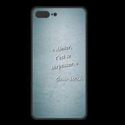 Coque  Iphone 8 Plus PREMIUM Aimer Turquoise Citation Oscar Wilde