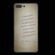 Coque  Iphone 8 Plus PREMIUM Chaque fois Sepia Citation Oscar Wilde