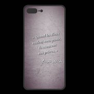Coque  Iphone 8 Plus PREMIUM Dieux prières Violet Citation Oscar Wilde