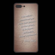 Coque  Iphone 8 Plus PREMIUM Enfants parents Rouge Citation Oscar Wilde