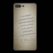 Coque  Iphone 8 Plus PREMIUM Enfants parents Sepia Citation Oscar Wilde