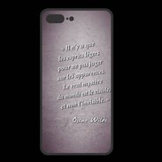 Coque  Iphone 8 Plus PREMIUM Esprits légers Violet Citation Oscar Wilde