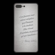 Coque  Iphone 8 Plus PREMIUM Femmes émotions Gris Citation Oscar Wilde