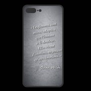 Coque  Iphone 8 Plus PREMIUM Femmes émotions Noir Citation Oscar Wilde