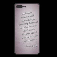 Coque  Iphone 8 Plus PREMIUM Homme animal Rose Citation Oscar Wilde
