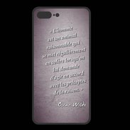 Coque  Iphone 8 Plus PREMIUM Homme animal Violet Citation Oscar Wilde