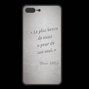 Coque  Iphone 8 Plus PREMIUM Brave Gris Citation Oscar Wilde