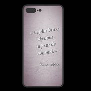 Coque  Iphone 8 Plus PREMIUM Brave Rose Citation Oscar Wilde