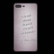Coque  Iphone 8 Plus PREMIUM Charme passé Rose Citation Oscar Wilde