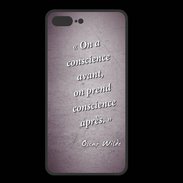 Coque  Iphone 8 Plus PREMIUM Conscience Violet Citation Oscar Wilde