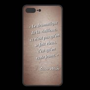 Coque  Iphone 8 Plus PREMIUM Dramatique vieillesse Rouge Citation Oscar Wilde