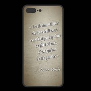 Coque  Iphone 8 Plus PREMIUM Dramatique vieillesse Sepia Citation Oscar Wilde