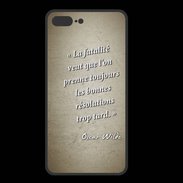 Coque  Iphone 8 Plus PREMIUM Fatalité Sepia Citation Oscar Wilde