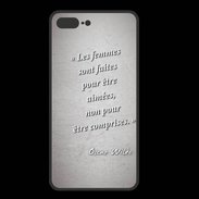Coque  Iphone 8 Plus PREMIUM Femmes comprises Gris Citation Oscar Wilde