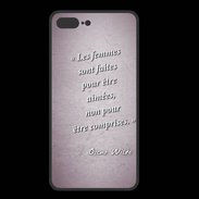 Coque  Iphone 8 Plus PREMIUM Femmes comprises Rose Citation Oscar Wilde