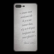 Coque  Iphone 8 Plus PREMIUM Maison coeur Gris Citation Oscar Wilde