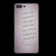 Coque  Iphone 8 Plus PREMIUM Maison coeur Rose Citation Oscar Wilde