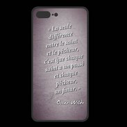 Coque  Iphone 8 Plus PREMIUM Saint pêcheur Violet Citation Oscar Wilde