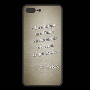 Coque  Iphone 8 Plus PREMIUM La musique Sepia Citation Oscar Wilde