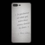 Coque  Iphone 8 Plus PREMIUM Pessimiste Gris Citation Oscar Wilde
