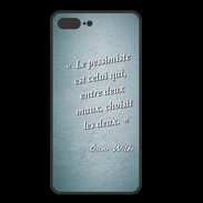 Coque  Iphone 8 Plus PREMIUM Pessimiste Turquoise Citation Oscar Wilde