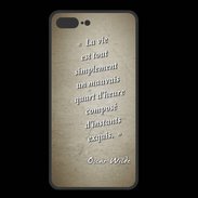 Coque  Iphone 8 Plus PREMIUM Quart d'heure Sepia Citation Oscar Wilde