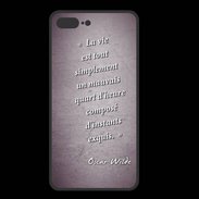 Coque  Iphone 8 Plus PREMIUM Quart d'heure Violet Citation Oscar Wilde
