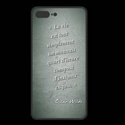 Coque  Iphone 8 Plus PREMIUM Quart d'heure vert Citation Oscar Wilde