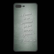 Coque  Iphone 8 Plus PREMIUM Sacrement amour Vert Citation Oscar Wilde