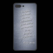 Coque  Iphone 8 Plus PREMIUM Sagesse rêves Bleu Citation Oscar Wilde