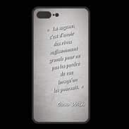 Coque  Iphone 8 Plus PREMIUM Sagesse rêves Gris Citation Oscar Wilde