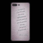 Coque  Iphone 8 Plus PREMIUM Sagesse rêves Rose Citation Oscar Wilde