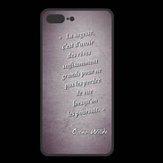 Coque  Iphone 8 Plus PREMIUM Sagesse rêves Violet Citation Oscar Wilde
