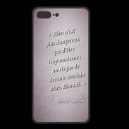 Coque  Iphone 8 Plus PREMIUM Trop moderne Rose Citation Oscar Wilde